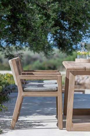GOMMAIRE Outdoor | Organic Living Sessel Mario | Teak Naturgrau / Seil