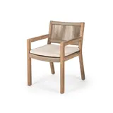 GOMMAIRE Outdoor | Organic Living Sessel Mario | Teak Naturgrau / Seil