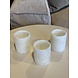 Alabaster lanterner sett med 3 - Elfenben Alabaster lanterner sett med 3 - Elfenben