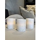 Alabaster lanterner sett med 3 - Elfenben Alabaster lanterner sett med 3 - Elfenben