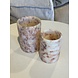 Alabaster-Windlichter 2er-Set Alabaster-Windlichter 2er-Set