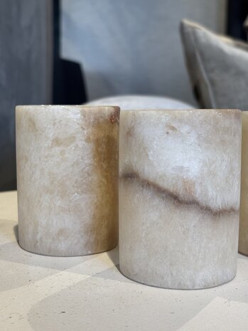 Alabaster Windlichter 3er Set Alabaster Windlichter 3er Set