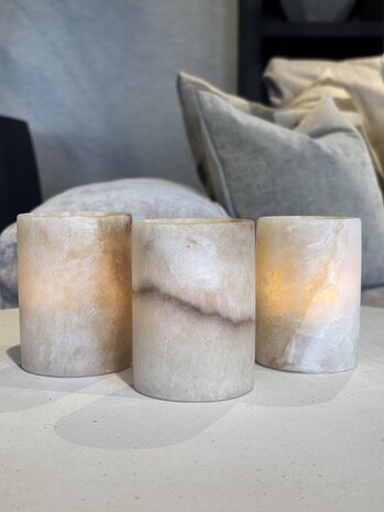 Alabaster Windlichter 3er Set Alabaster Windlichter 3er Set