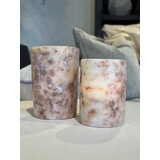 Alabaster Windlights set of 2