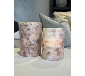 Lot de 2 photophores en albâtre Lot de 2 photophores en albâtre