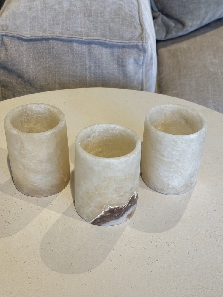 Alabaster Wind Lights set of 3 Alabaster Wind Lights set of 3