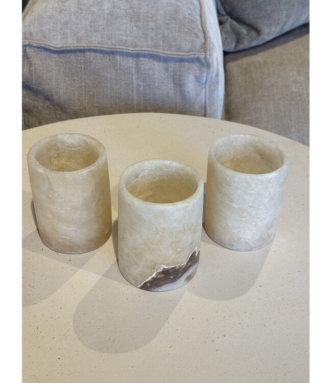 Alabaster Wind Lights set of 3