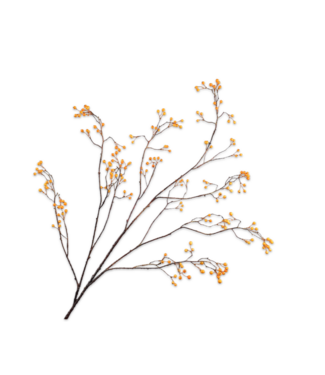 SILK-KA Branche de baies Orange | 133 cm
