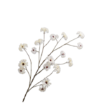 SILK-KA Crème Branche de Clématite | 129 cm