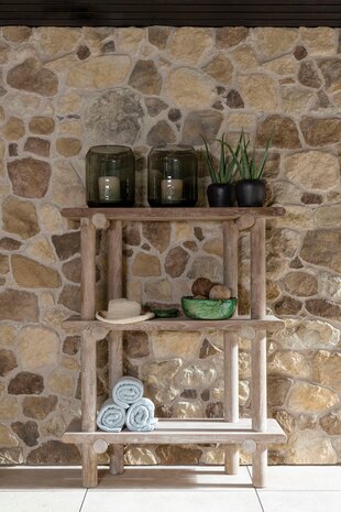 GOMMAIRE Outdoor | Organic Living Estante Rolf | Teca gris natural