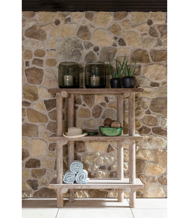 GOMMAIRE Outdoor Meubels | Organic Living Estante Rolf | Teca gris natural