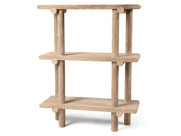 GOMMAIRE Outdoor | Organic Living Rack Rolf | Teak Grigio Naturale