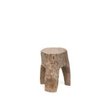 GOMMAIRE Outdoor | Organic Living Stool Rex | Racine de teck Gris naturel