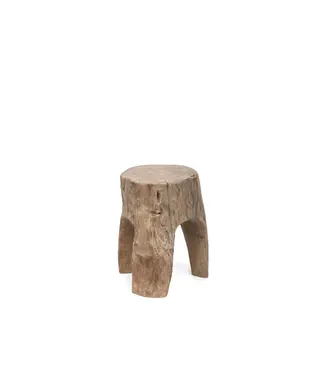 GOMMAIRE Outdoor Meubels | Organic Living Taburete Rex | Raíz de teca gris natural
