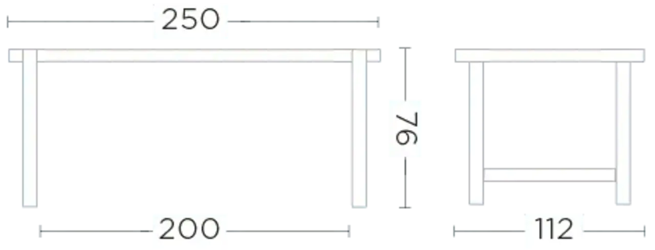 GOMMAIRE - Organic Living - Design Furniture Tavolo Jacoba Piccolo | Teak grigio naturale GOMMAIRE - Organic Living - Design Furniture Tavolo Jacoba Piccolo | Teak grigio naturale