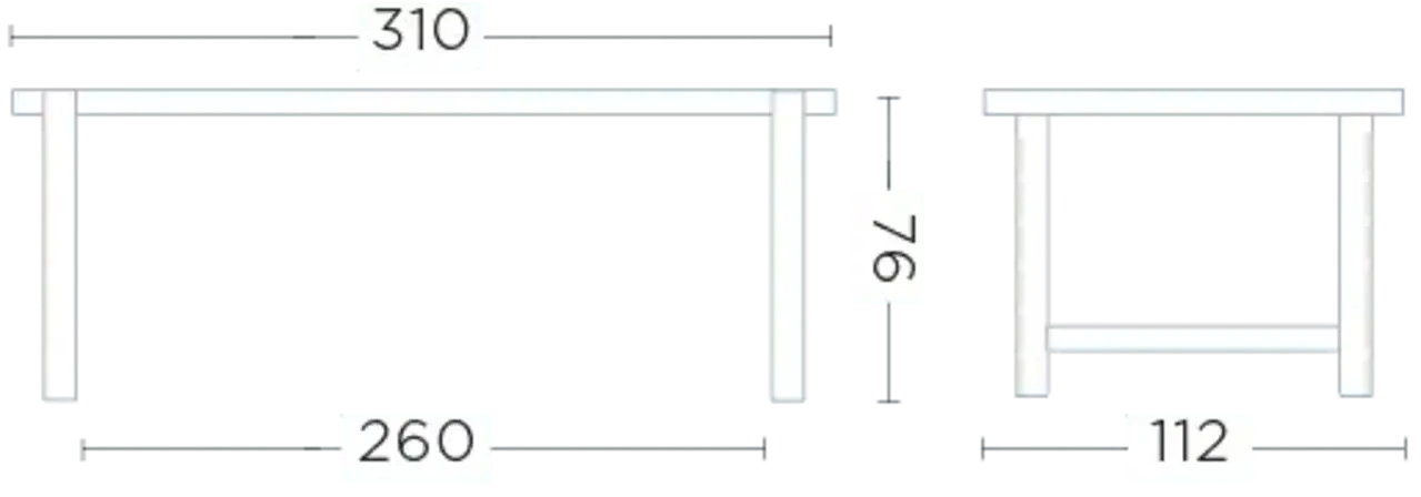 GOMMAIRE - Organic Living - Design Furniture Mesa Jacoba Grande | Teca gris natural GOMMAIRE - Organic Living - Design Furniture Mesa Jacoba Grande | Teca gris natural