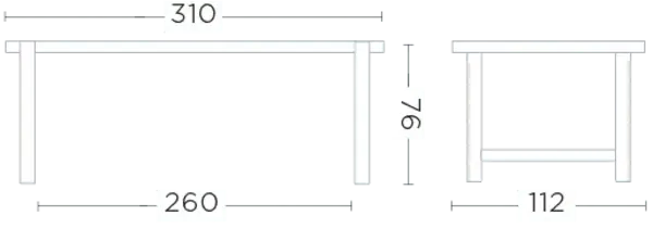 GOMMAIRE - Organic Living - Design Furniture Mesa Jacoba Grande | Teca gris natural GOMMAIRE - Organic Living - Design Furniture Mesa Jacoba Grande | Teca gris natural