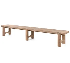 GOMMAIRE Outdoor | Organic Living Panca Jacoba grande | Teak grigio naturale