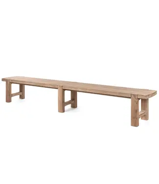 GOMMAIRE Outdoor Meubels | Organic Living Panca Jacoba grande | Teak grigio naturale
