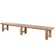 GOMMAIRE Outdoor | Organic Living Benk Jacoba Stor | Teak Naturgrå