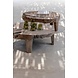 GOMMAIRE Outdoor | Organic Living Low Table Samba XL | Teak Root Natural Grey