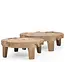 GOMMAIRE Outdoor Meubels | Organic Living Table basse Samba XXL | Racine de teck Gris naturel