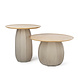 Guaxs Koonam Table Round | Wood European Oak / Glass Smokegrey Guaxs Koonam Table Round | Wood European Oak / Glass Smokegrey