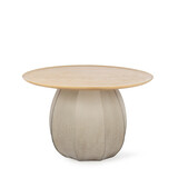 Guaxs Table ronde GUAXS Koonam | Bois de chêne européen / Verre gris fumé