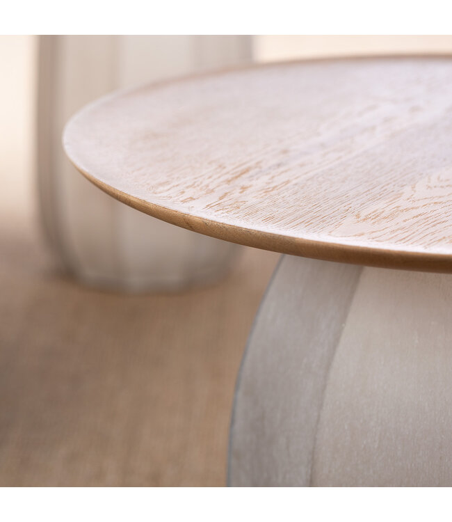 Guaxs Koonam Table Tall | Wood European Oak / Glass Smokegrey