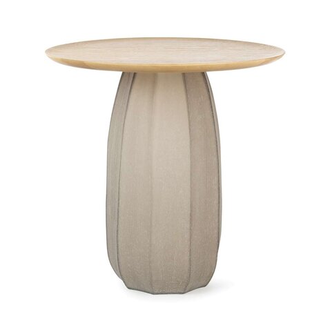 Guaxs Table haute Koonam | Bois de chêne européen / Verre gris fumé