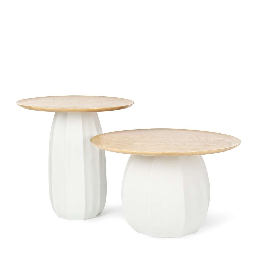 Guaxs Tavolo alto Koonam | Legno di rovere europeo / Vetro opale