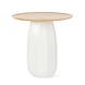 Guaxs Koonam Table Tall | Wood European Oak / Glass Opal Guaxs Koonam Table Tall | Wood European Oak / Glass Opal