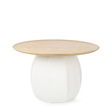 Guaxs Table ronde Koonam | Bois Chêne européen / Verre opale