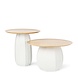 Guaxs Koonam Table Round | Wood European Oak / Glass Opal Guaxs Koonam Table Round | Wood European Oak / Glass Opal