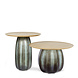 Guaxs Koonam Table Tall | Wood European Oak / Glass Indigo Smokegrey Guaxs Koonam Table Tall | Wood European Oak / Glass Indigo Smokegrey