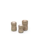 GOMMAIRE Outdoor | Organic Living Set di 3 portacandele T-light Jac | Terracotta autentica