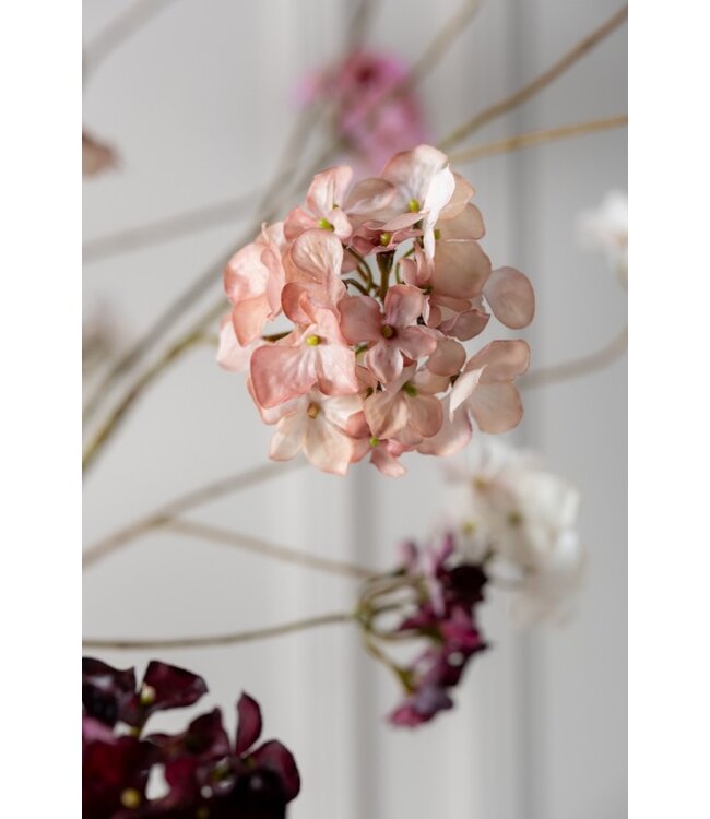 SILK-KA Hortensienzweig Mauve REAL TOUCH | 121 cm