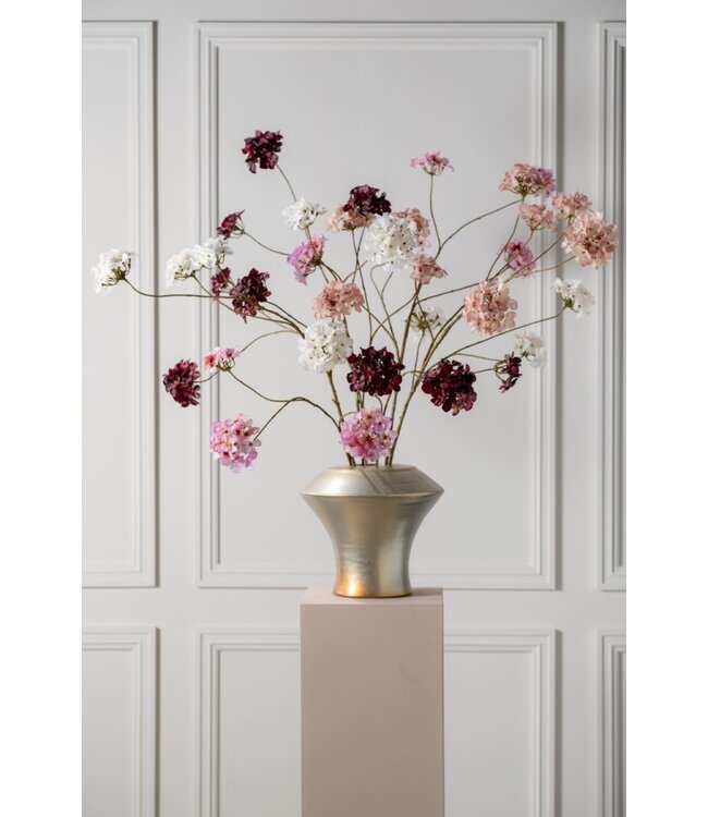 SILK-KA Branche d'Hortensia Mauve REAL TOUCH | 121 cm