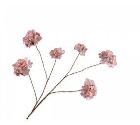 SILK-KA Rama de Hortensia Malva TOQUE REAL | 121 cm