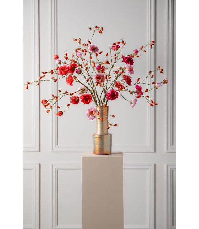 SILK-KA Rosehip Branch Pink LT REAL TOUCH | 106 cm