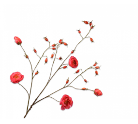 SILK-KA Branche d'églantier rose DK REAL TOUCH | 106 cm