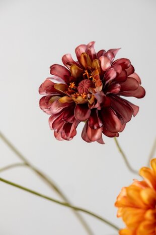 SILK-KA Zinnia Tak Mauve/Groen REAL TOUCH | 62 cm SILK-KA Zinnia Tak Mauve/Groen REAL TOUCH | 62 cm