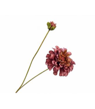 SILK-KA Zinnia Tak Mauve/Groen REAL TOUCH | 62 cm