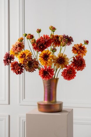 SILK-KA Zinnia Tak Groen/Bordeaux REAL TOUCH | 62 cm SILK-KA Zinnia Tak Groen/Bordeaux REAL TOUCH | 62 cm