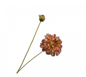 SILK-KA Zinnia Tak Groen/Bordeaux REAL TOUCH | 62 cm