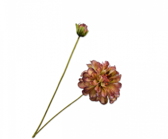 SILK-KA Zinnia Tak Groen/Bordeaux REAL TOUCH | 62 cm SILK-KA Zinnia Tak Groen/Bordeaux REAL TOUCH | 62 cm