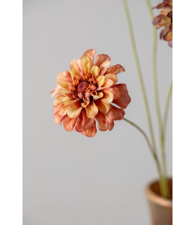 SILK-KA Zinnia Branch CR/PRS REAL TOUCH | 62 cm