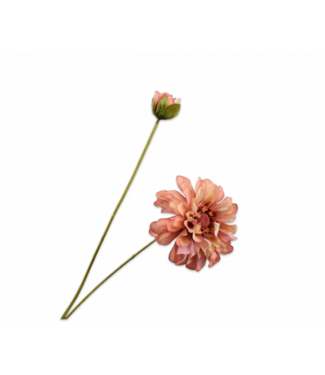 SILK-KA Branche de Zinnia CR/PRS REAL TOUCH | 62 cm