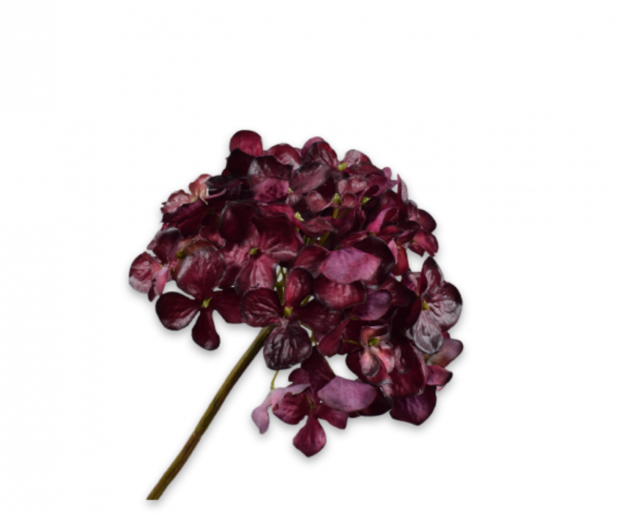 SILK-KA Hydrangea Steel Bordeaux REAL TOUCH | 63 cm SILK-KA Hydrangea Steel Bordeaux REAL TOUCH | 63 cm