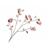 SILK-KA Ramo di bacche rosa | 128 cm
